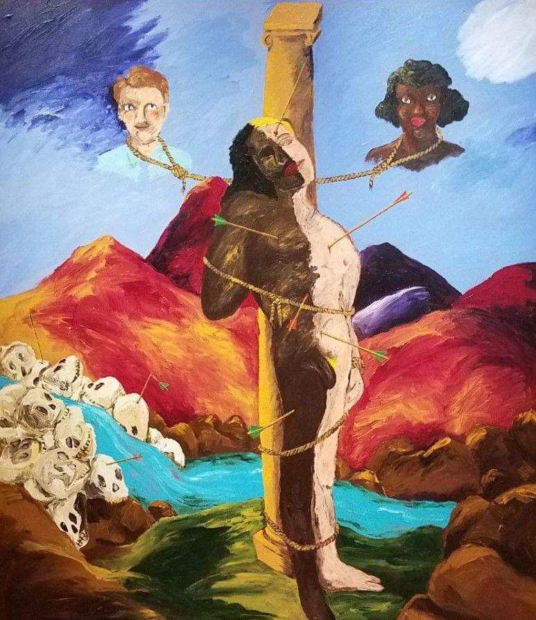 “Knowledge of the "Past is the Key to the Future (St. Sebastian)” by Robert H. Colescott